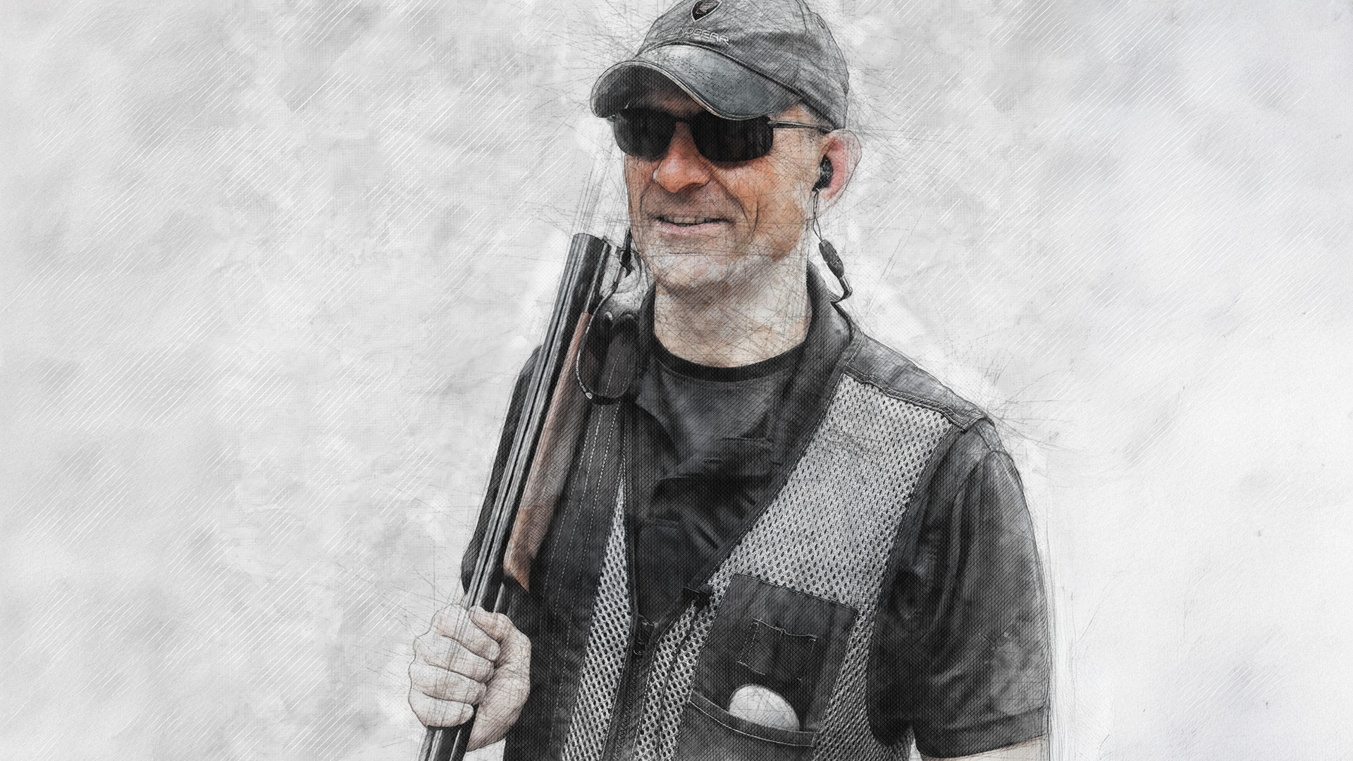 shooter wearing hearing protection